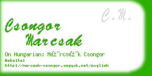 csongor marcsak business card